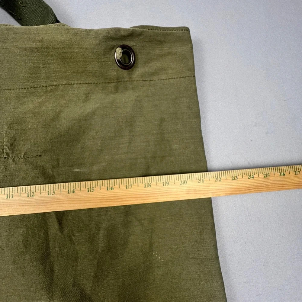 Military Duffel Bag Olive Green Canvas US Army Vintage Gear Barracks Bag OD